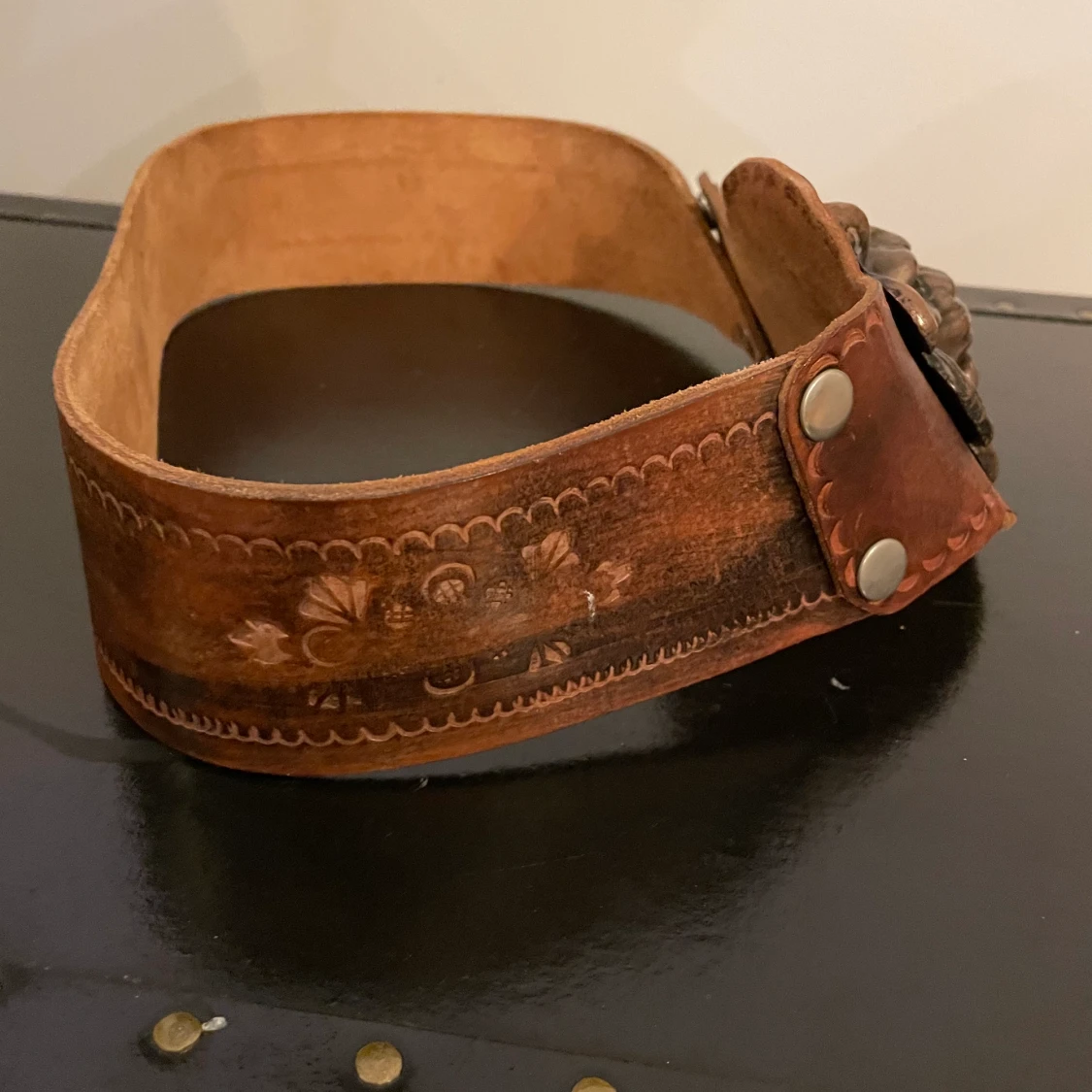 Snyggt brunt vintageskärp - 91