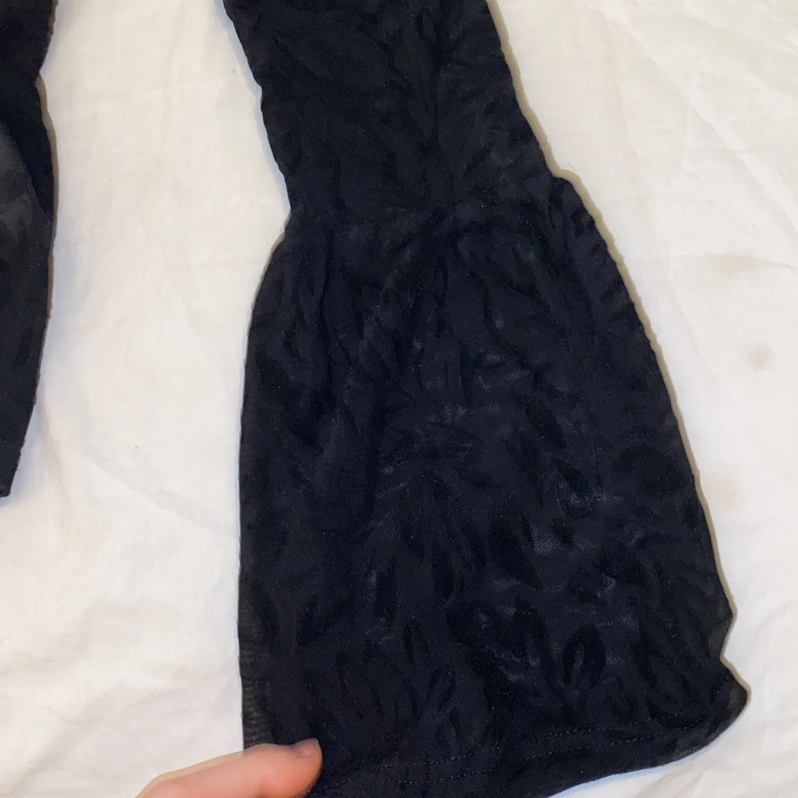 Svart genomskinlig topp - 91