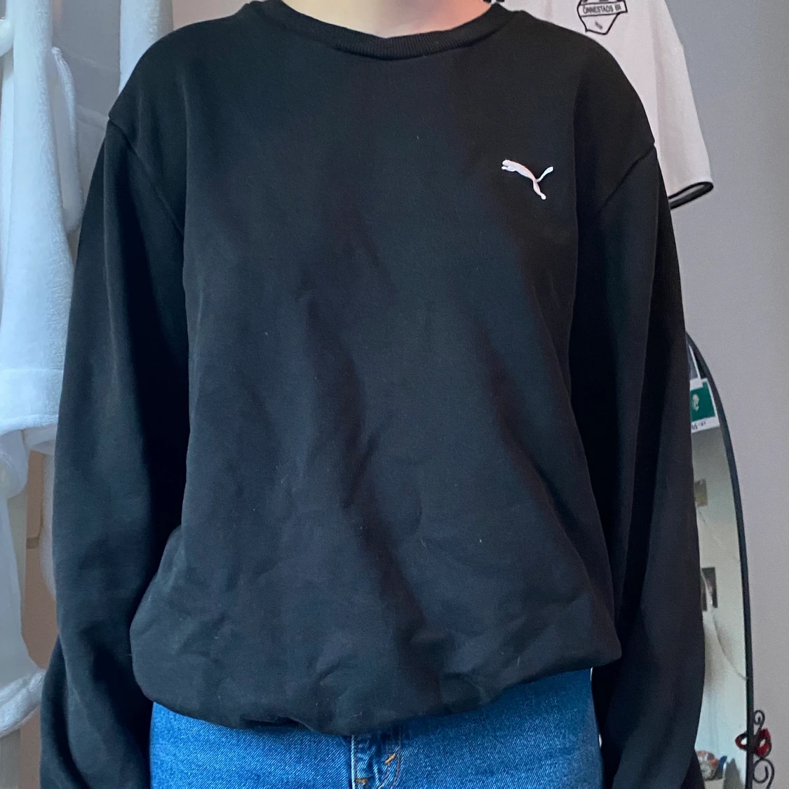 svart puma tjocktröja