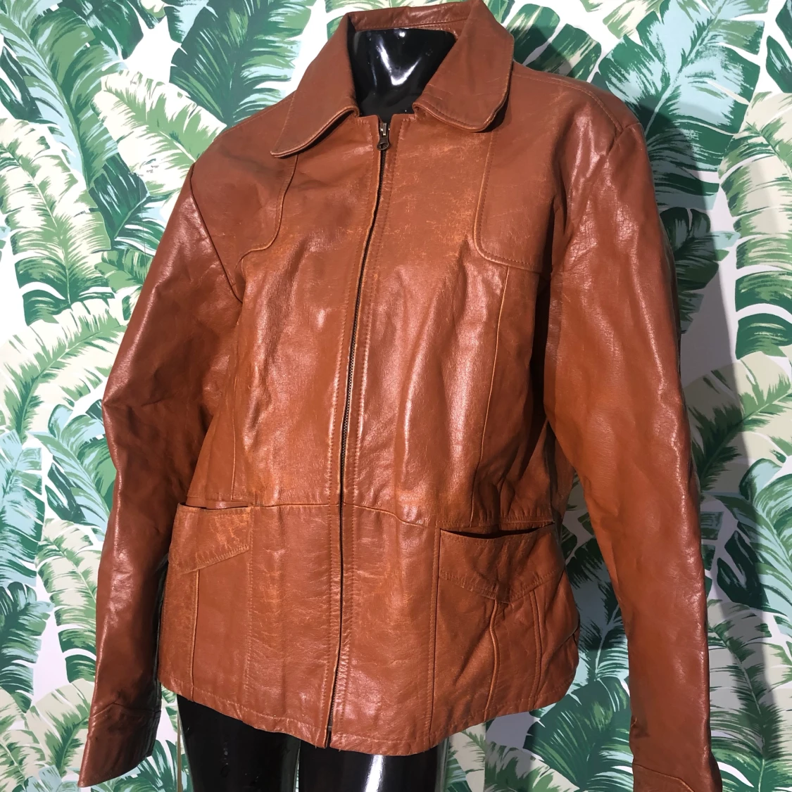 Leather vintage jacket - 90