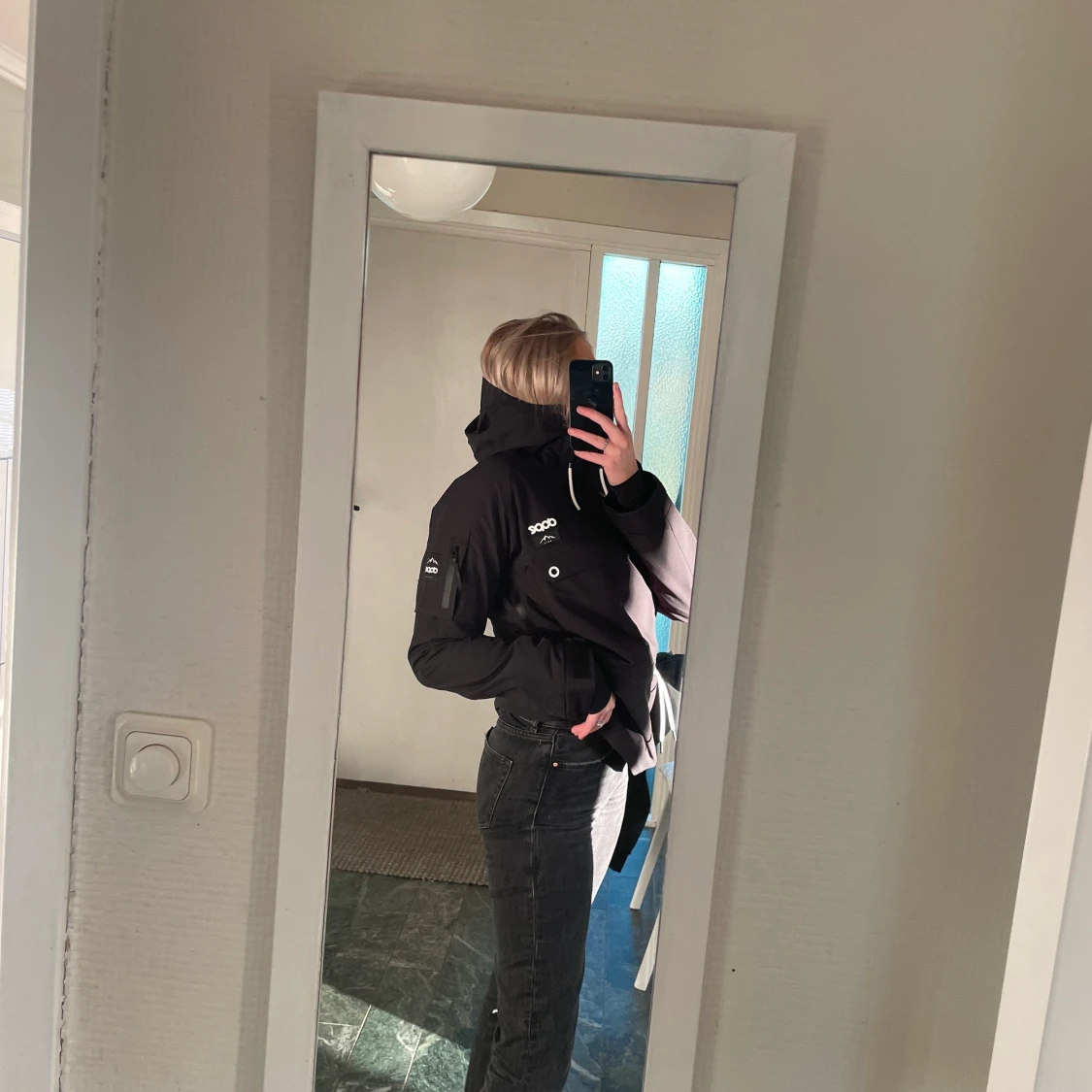 Svart dope skidjacka  - 90