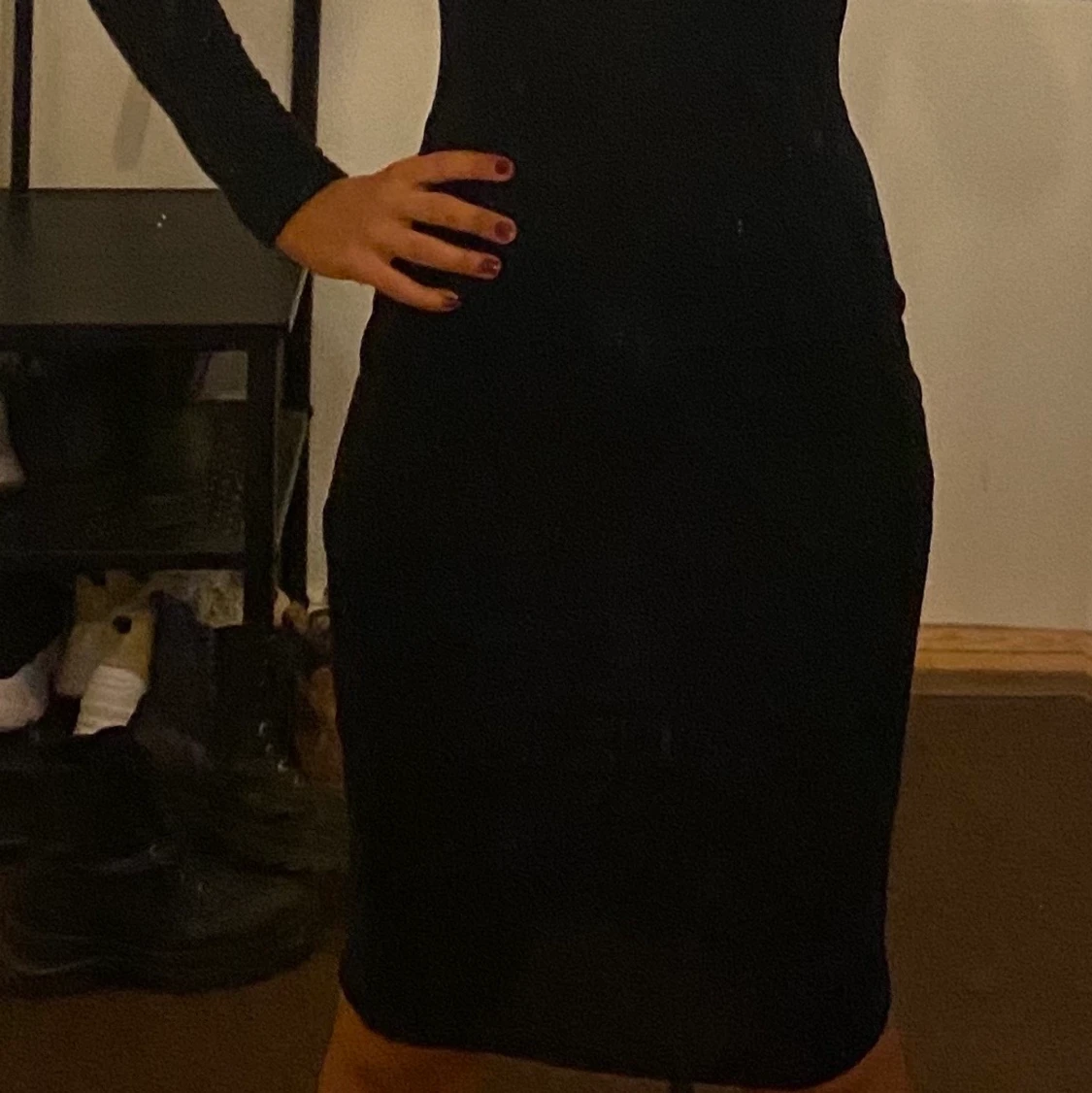 Svart turtleneck dress  - 90