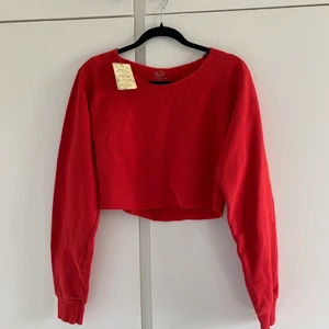 Röd sweatshirt från UO - Oanvänd med lapp kvar från Urban Outfitters ”urban renewal”. Stl S. Asball men säljer för jag inte klär i rött.