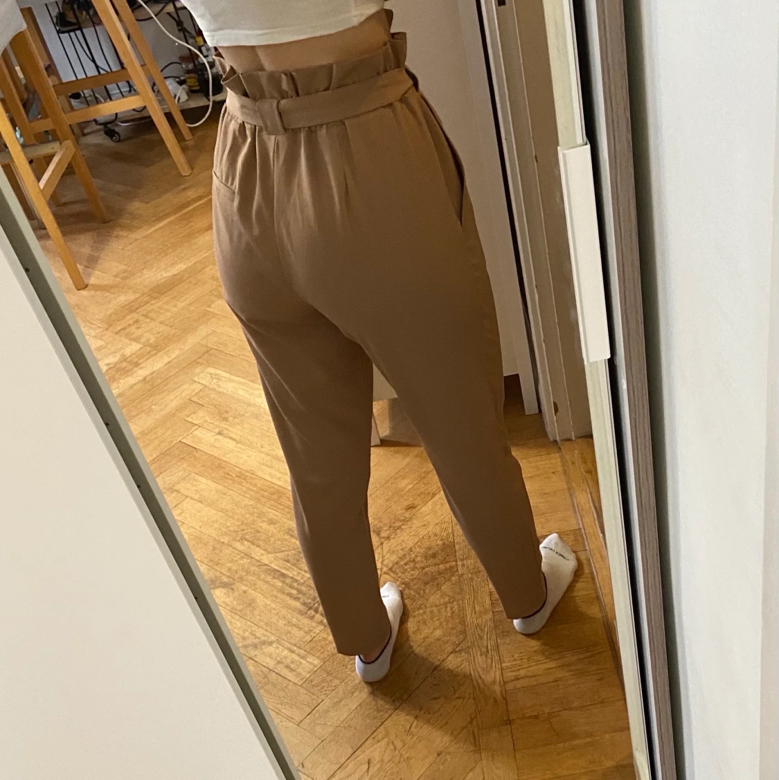 Beige dress pants with bow tie  - 91