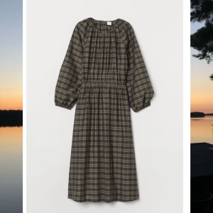 Rutig midiklänning - Rutig klänning från H&M, köpt begagnad i somras men sparsamt använd. luftig med resår i midjan och ”glipa” i ryggen, najs! Stl XS men passar som S och kanske M. Viskos, modal och polyamid. Som ny i skicket! 🖤166kr inkl spårbar frakt 