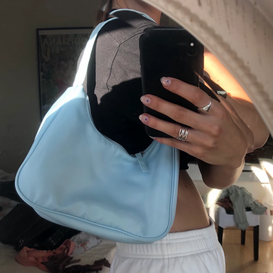 Turkos axelväska - 90