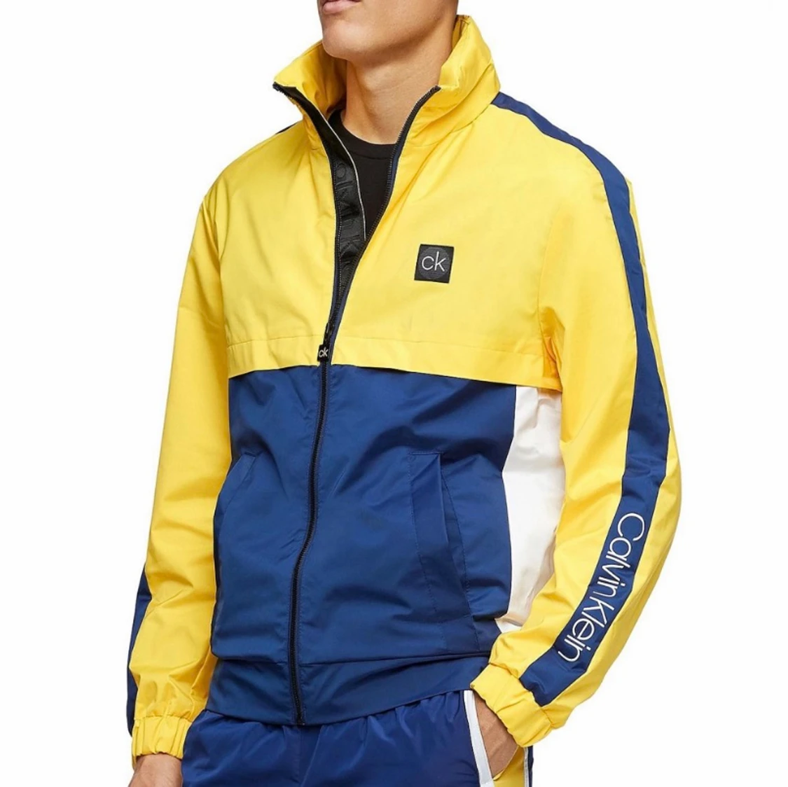 Calvin Klein jacka gul/blå - 90