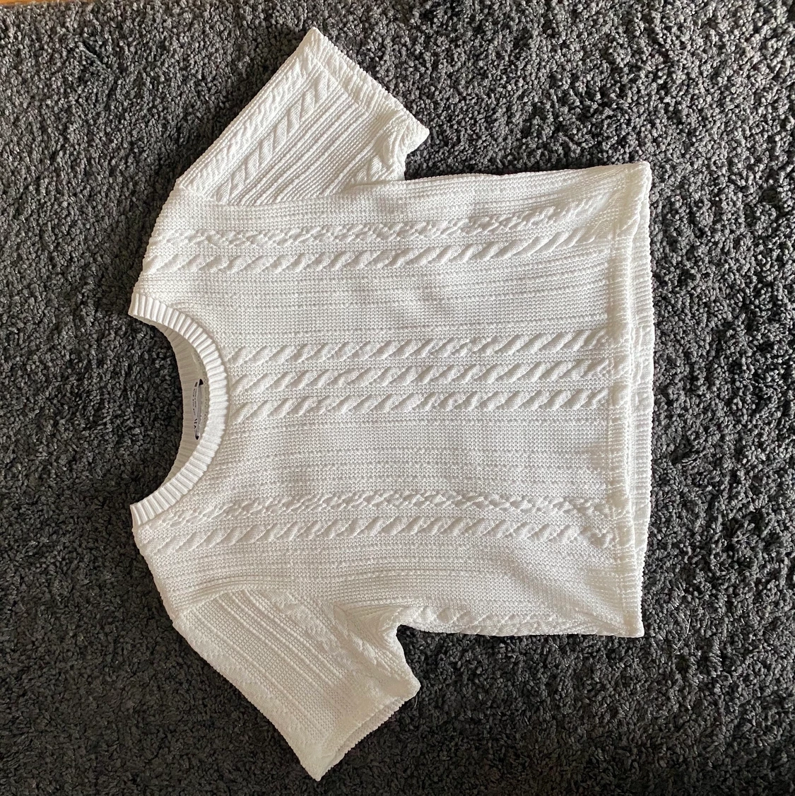 Vit kort tröja - 90