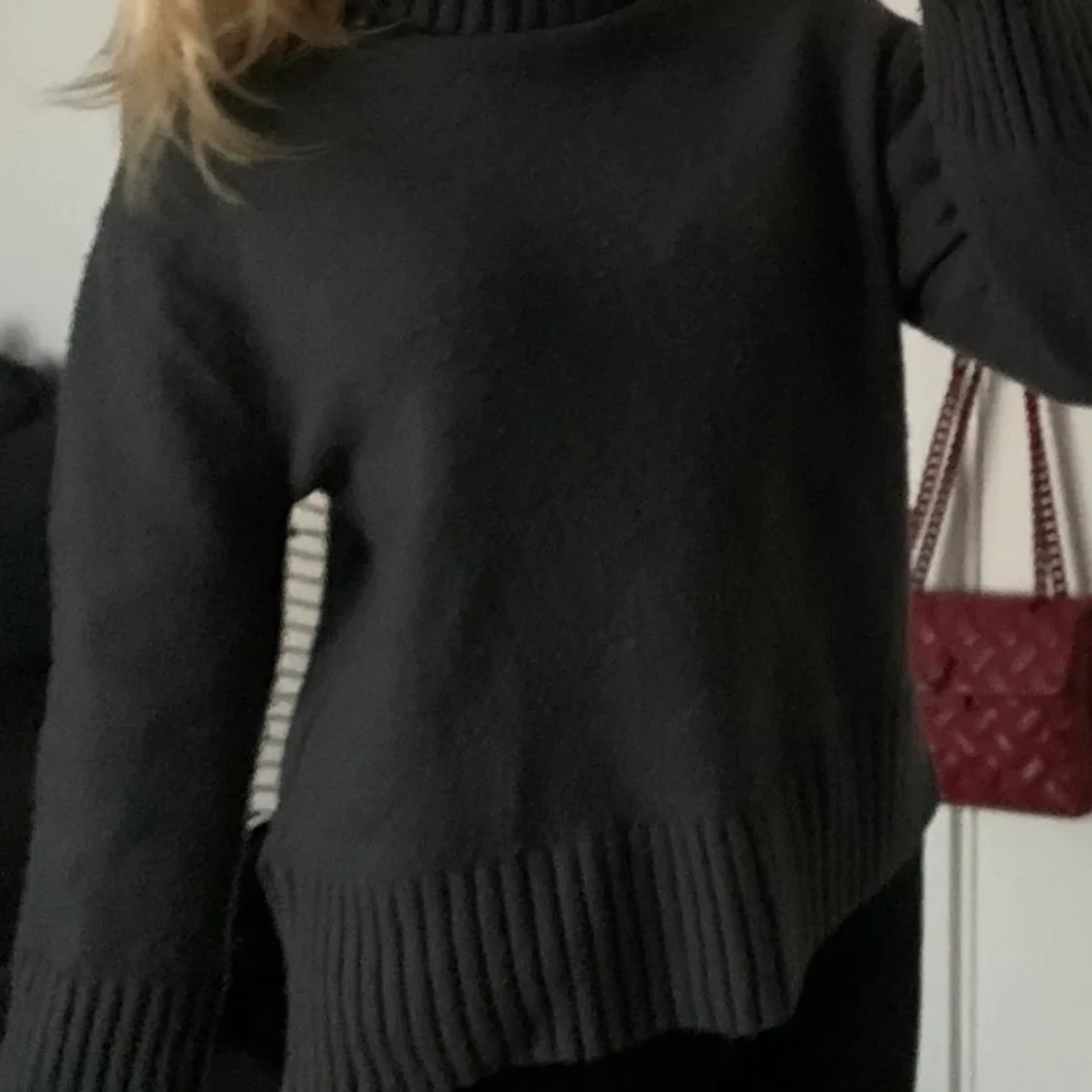 Stickad hm polo grå - 90