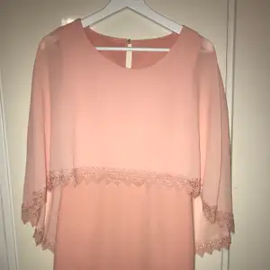 pink dress with cape and lace new