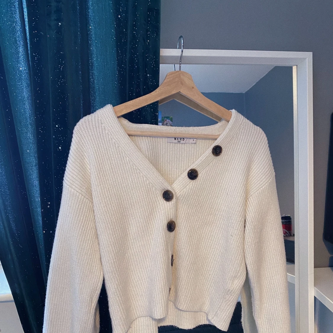 Vit stickad tröja - 91