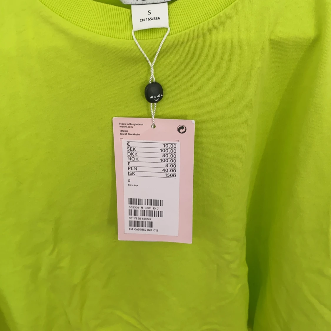 Neongrön magtröja  - 90