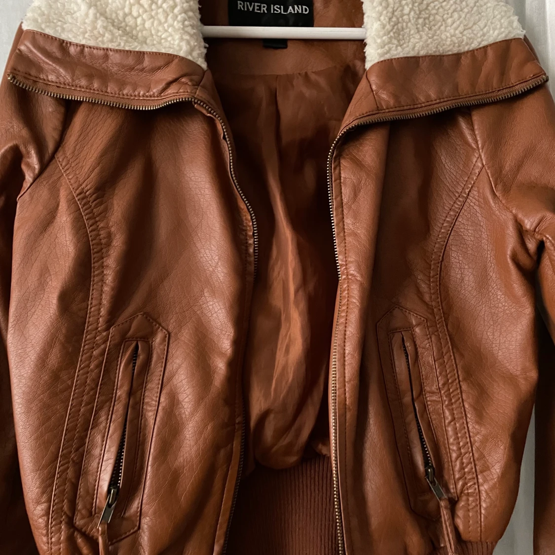 River island skinn jacka st M