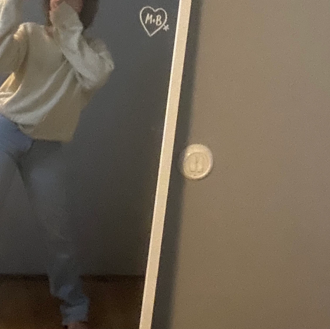 Gul vit typ beige sweatshirt tröja  - 90