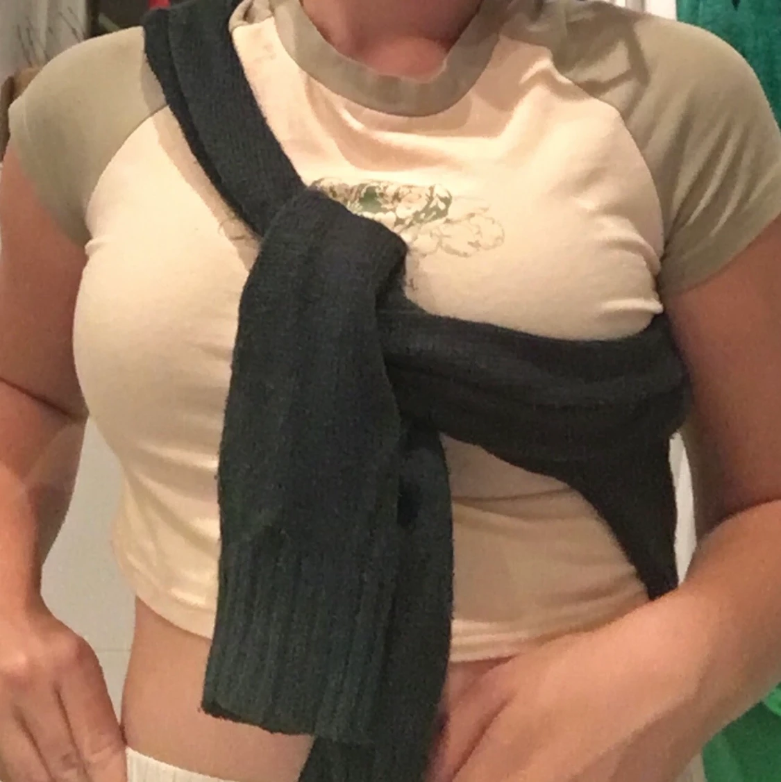 Stickad grön topp💚 - 91