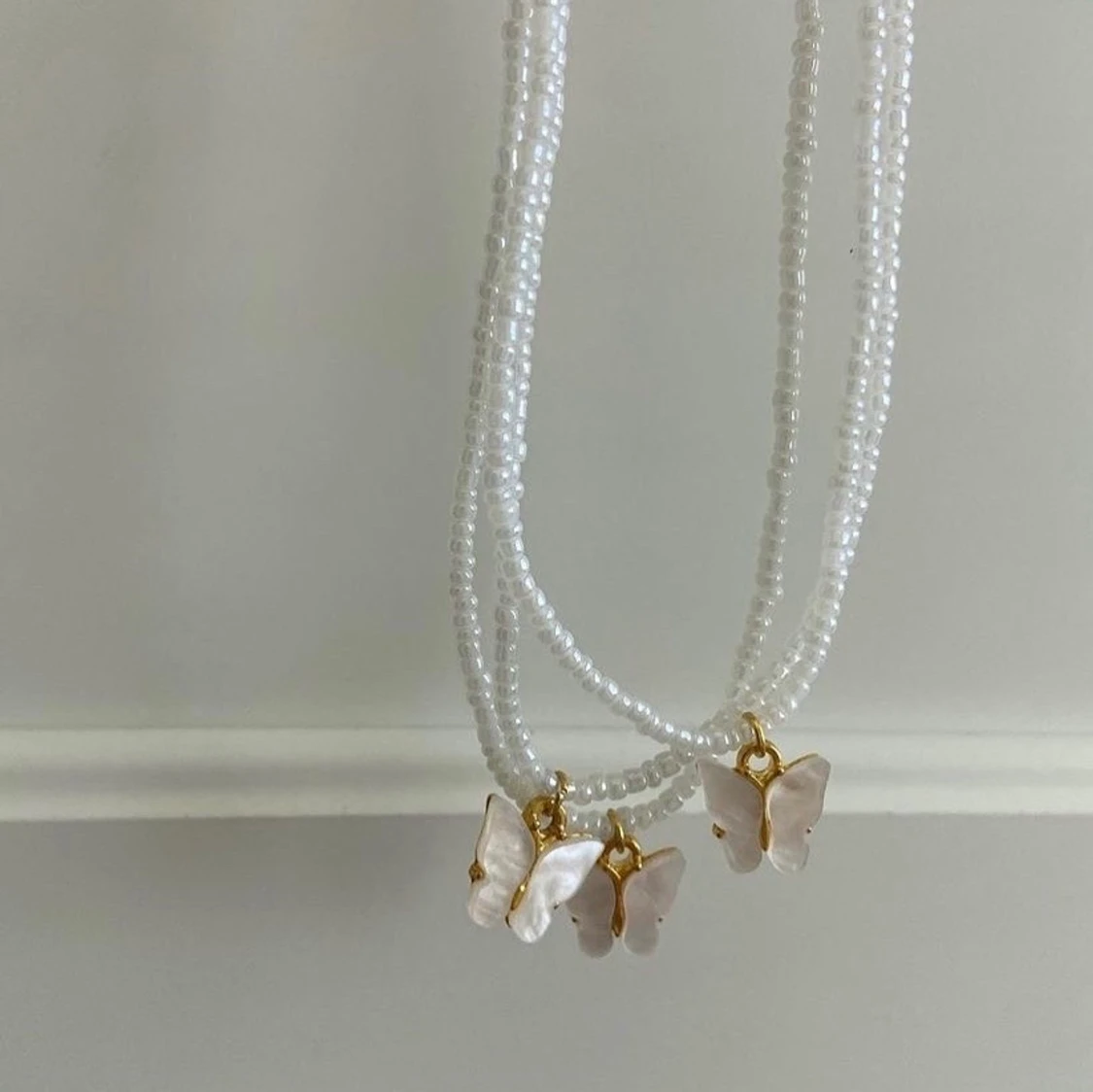 BUTTERFLY PEARL NECKLACE☁️💫🦋🌼