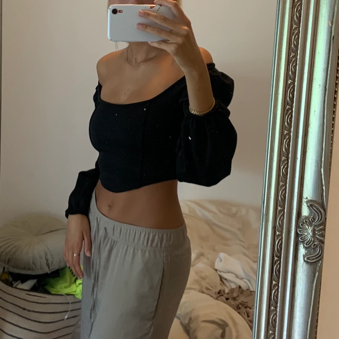 Svart långärmad topp - 90