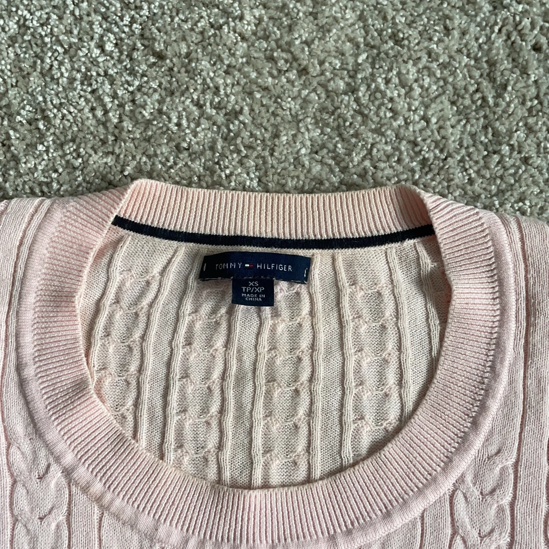 Tommy Hilfiger flätad tröja  - 90