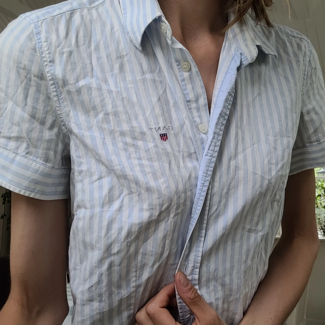 Blårandig korta från Gant