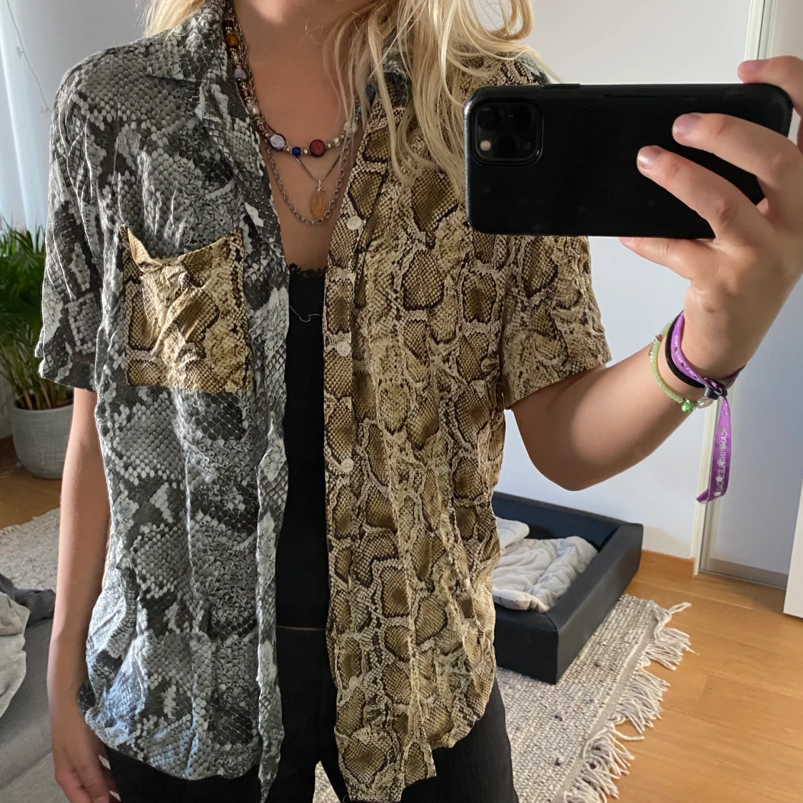 Snake print skjorta 