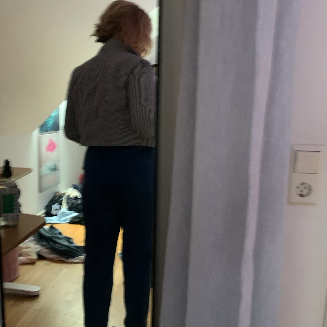 Kort rutig kavaj - 91