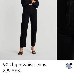 90s high waist jeans svarta från Gina Tricot! Knappt aldrig använda! 