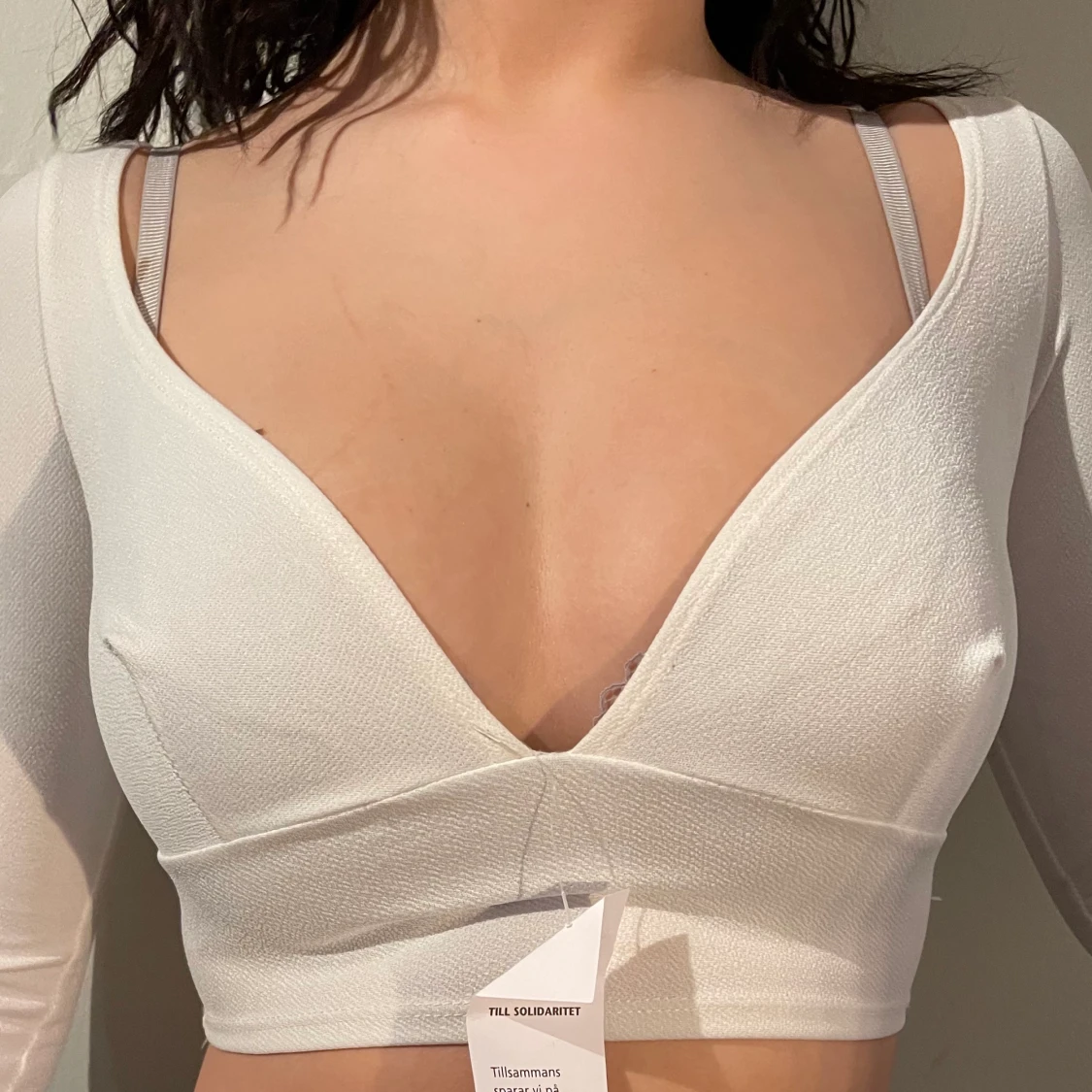 Jättesöt vit tröja