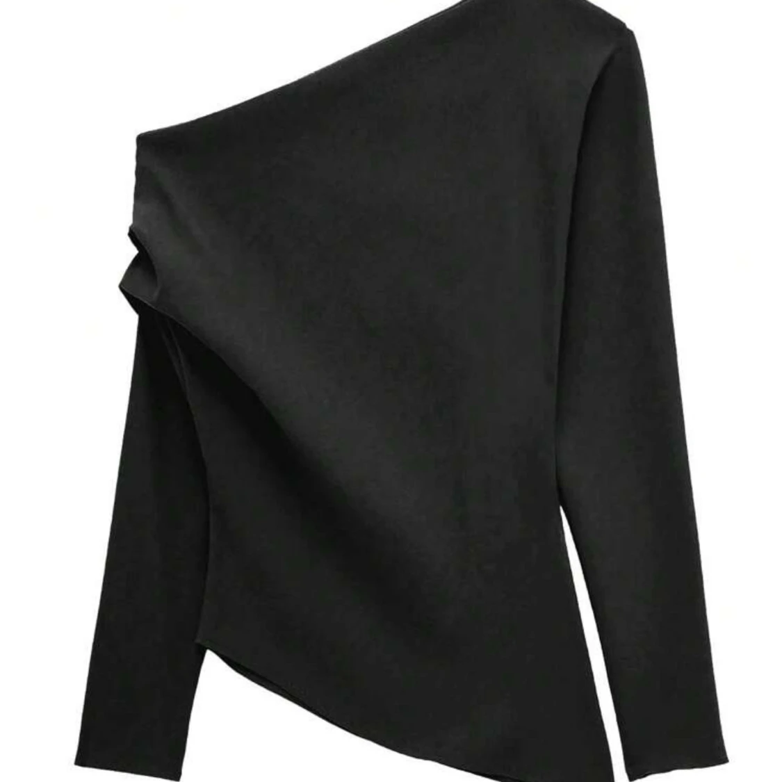 Svart oneshoulder topp - 1