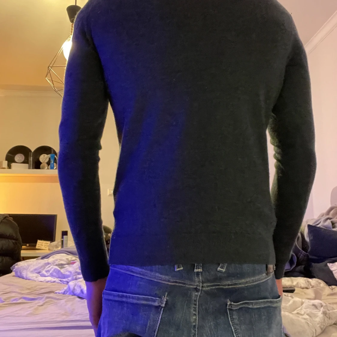 Mörkgrön merinoulltröja från H&M - 1