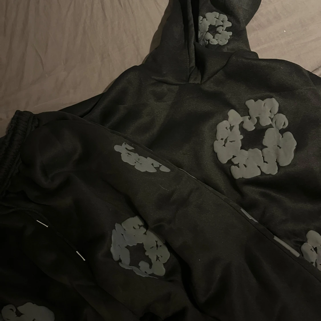 Svart denim tears set