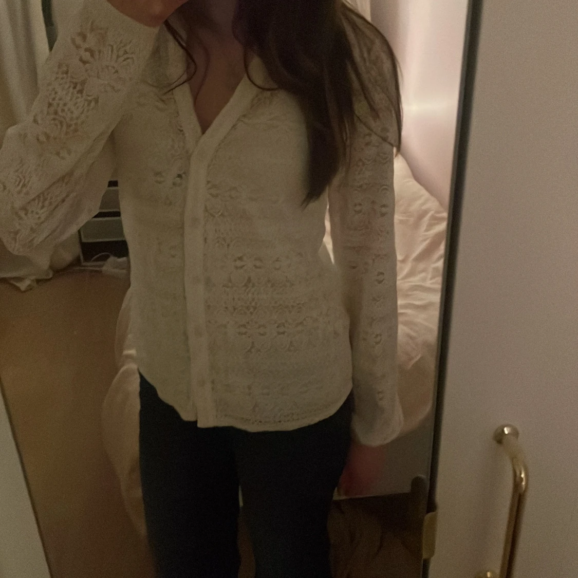 Vit spetskofta från VILA