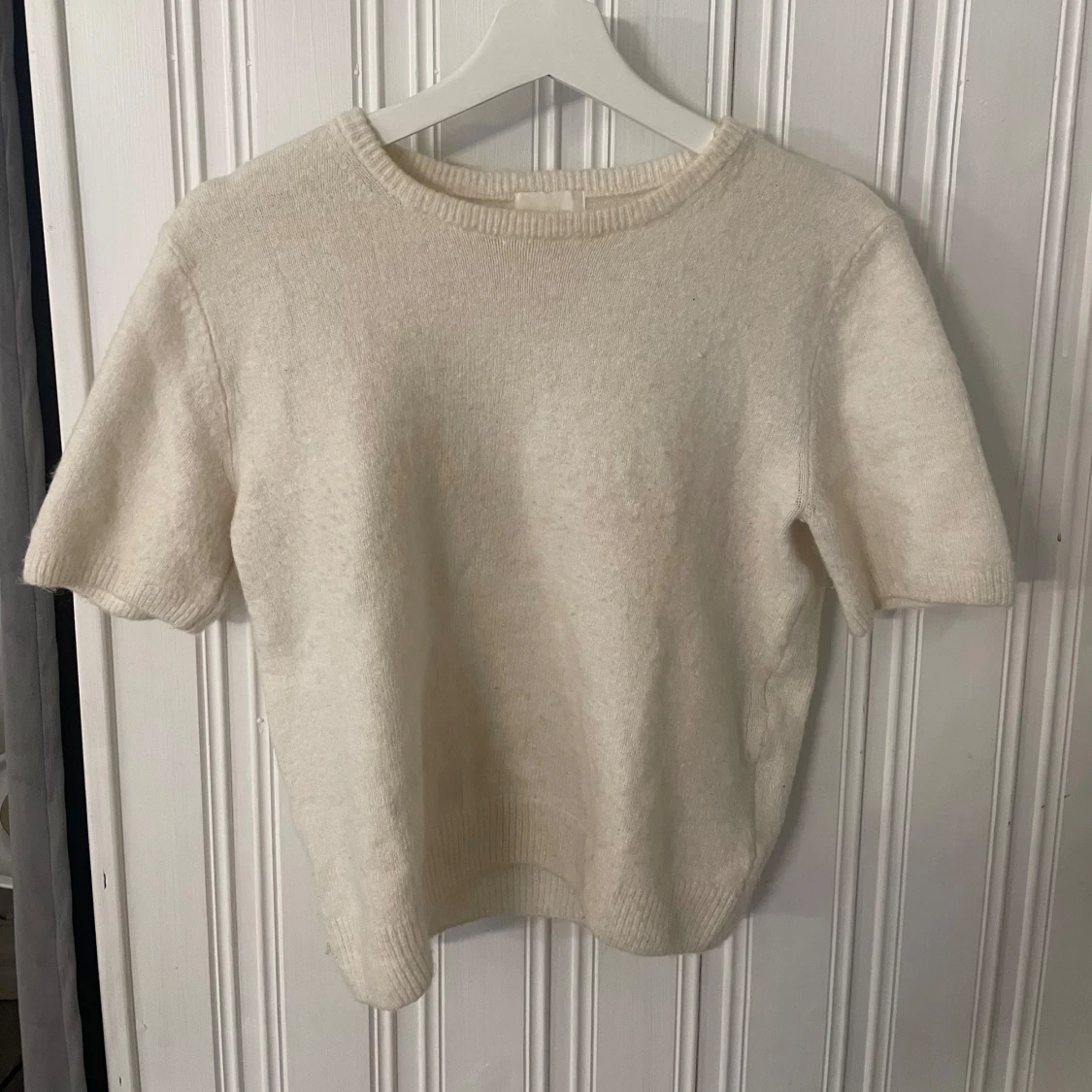 Vit stickad tröja från H&M - 1