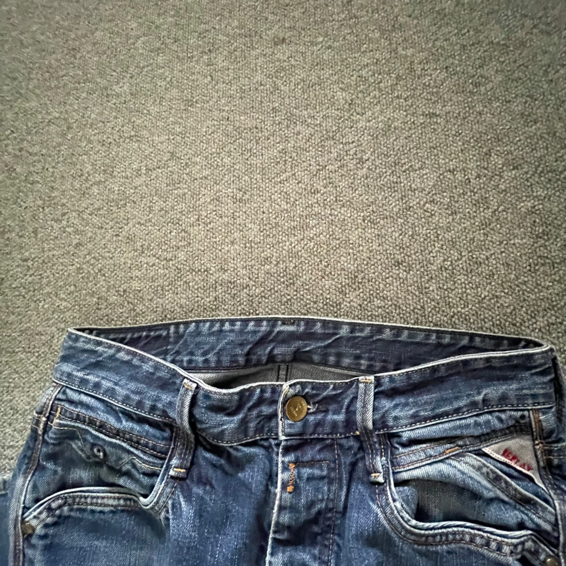 Blå Replay slim fit jeans, storlek 30/32 - 3