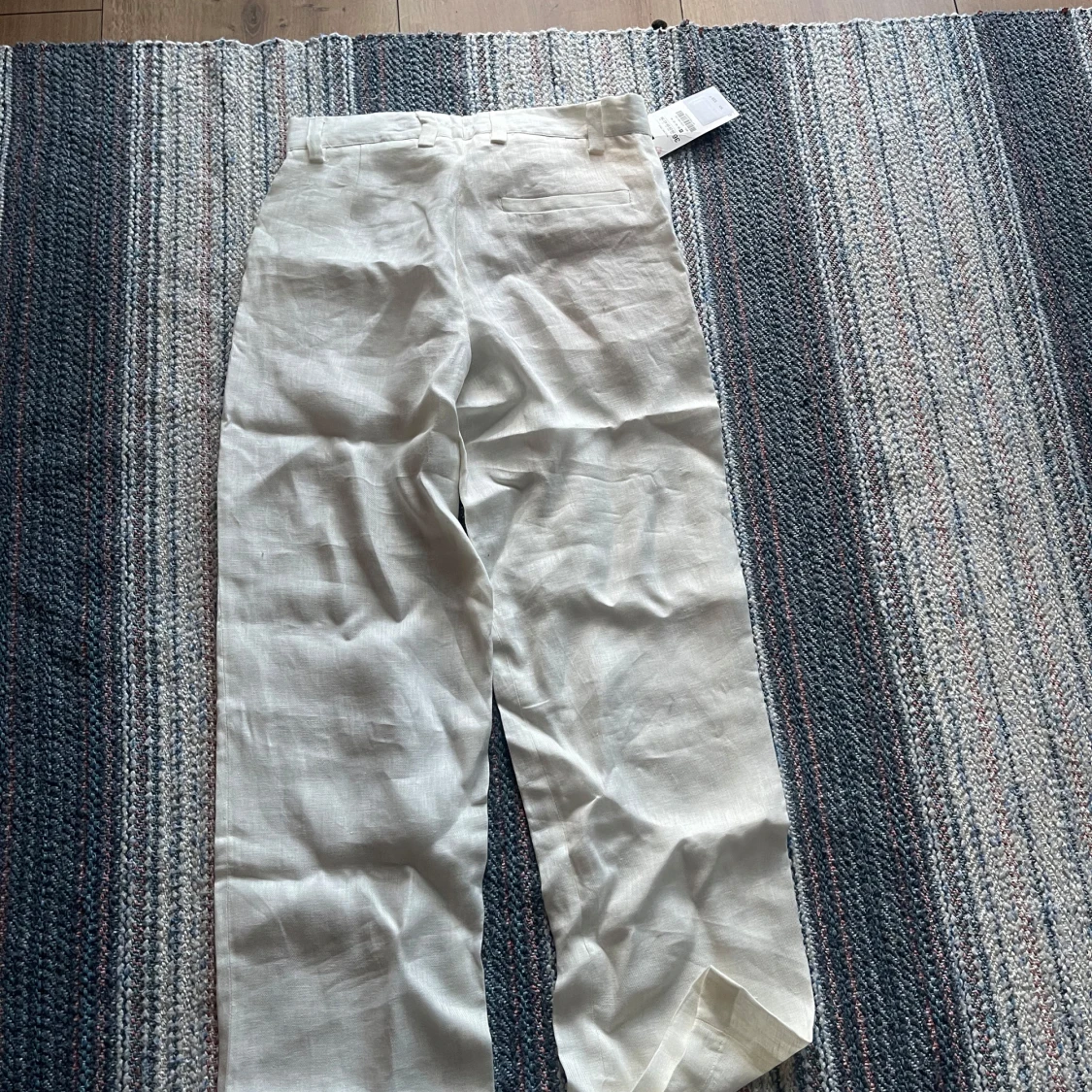 Vita linnebyxor från Zara, strl 36 - 1