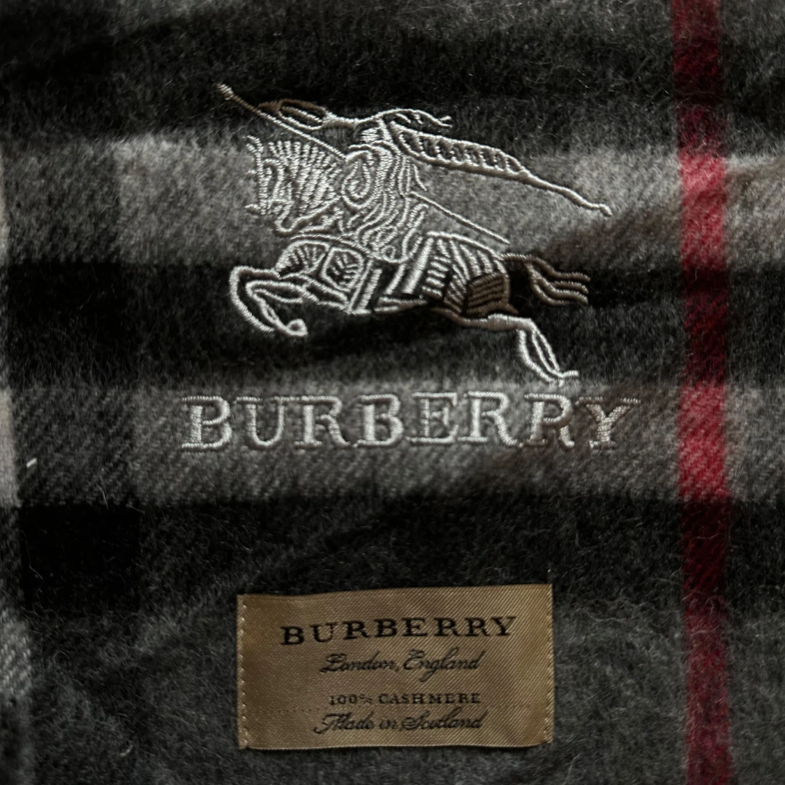 Burberry- ikoniska gråa halsduk  - 3