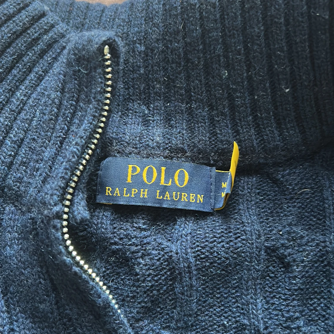 Marinblå kabelstickad tröja Polo Ralph Lauren - 2