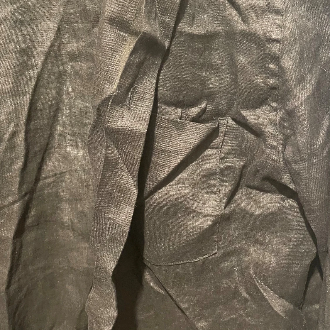 Svart linneskjorta från H&M, M - 2