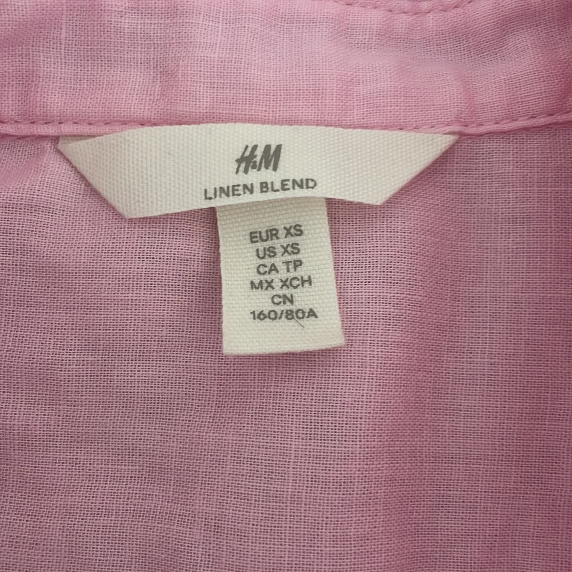Rosa linneskjorta från H&M XS - 1
