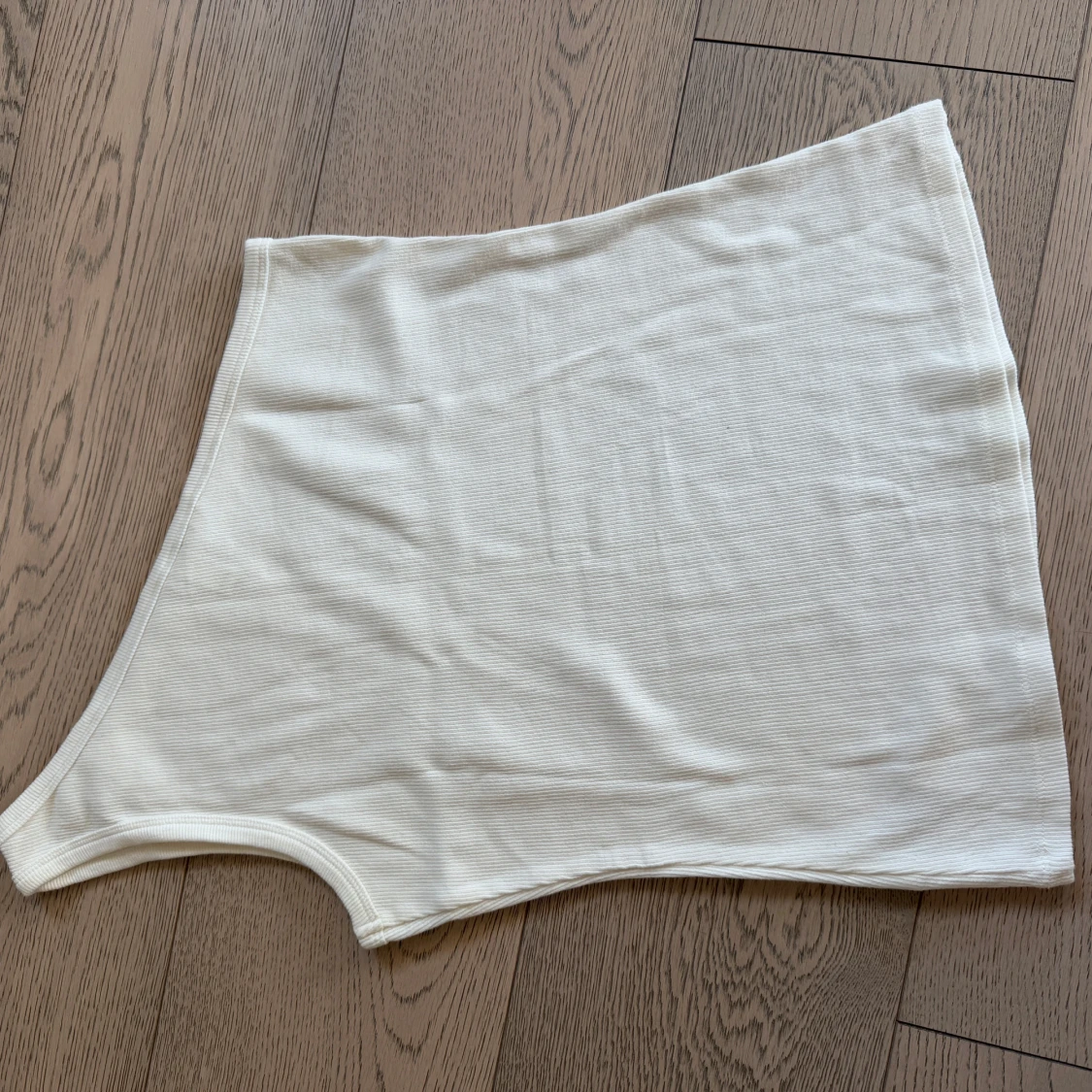 Vit ribbad oneshoulder topp H&M - 1