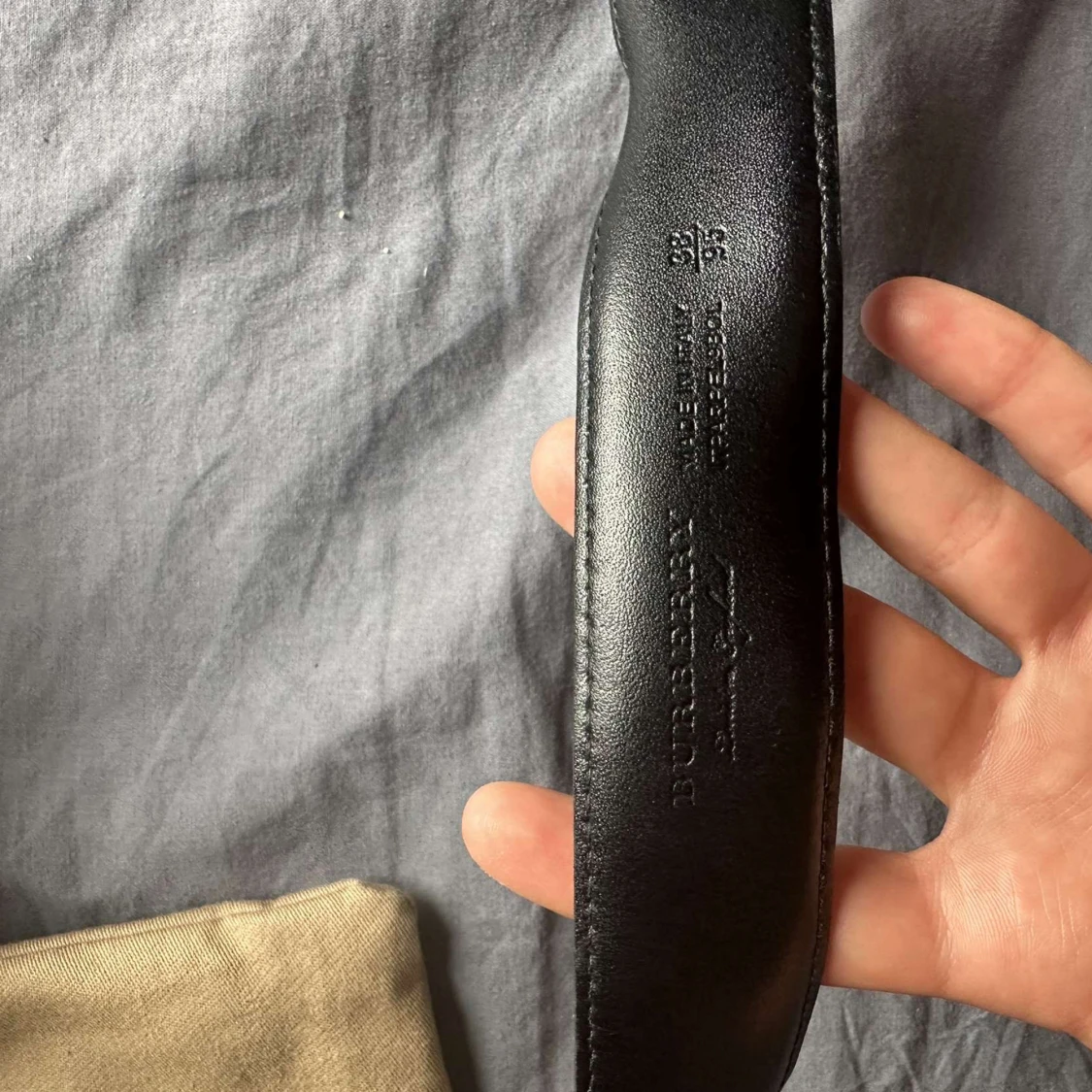 Burberry rutigt skärp i skinn - 3