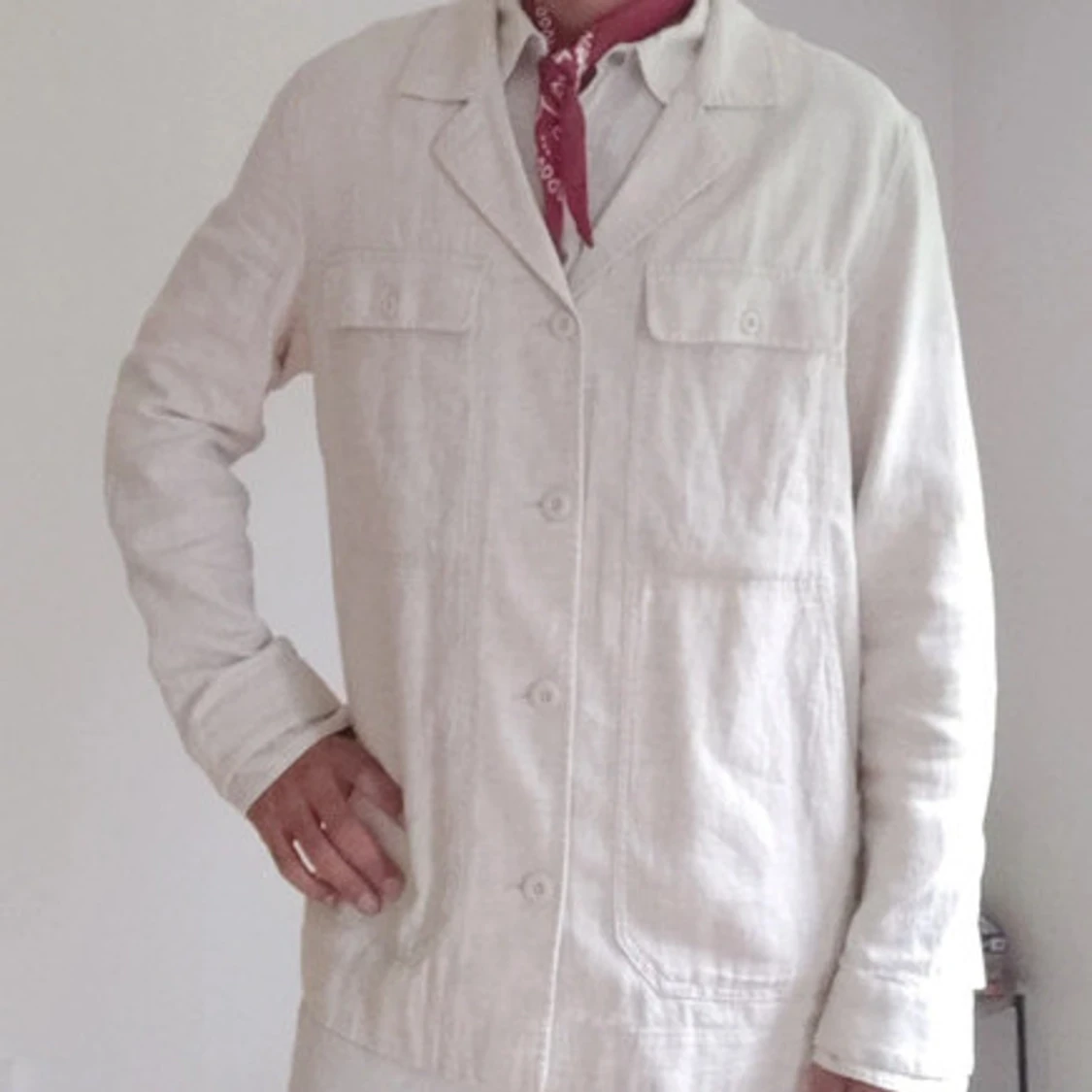 Beige overshirt från Kappahl i linne - 2
