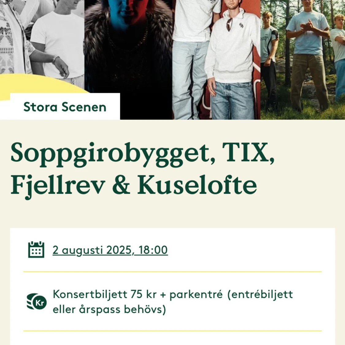 Biljett till soppgirobygget 