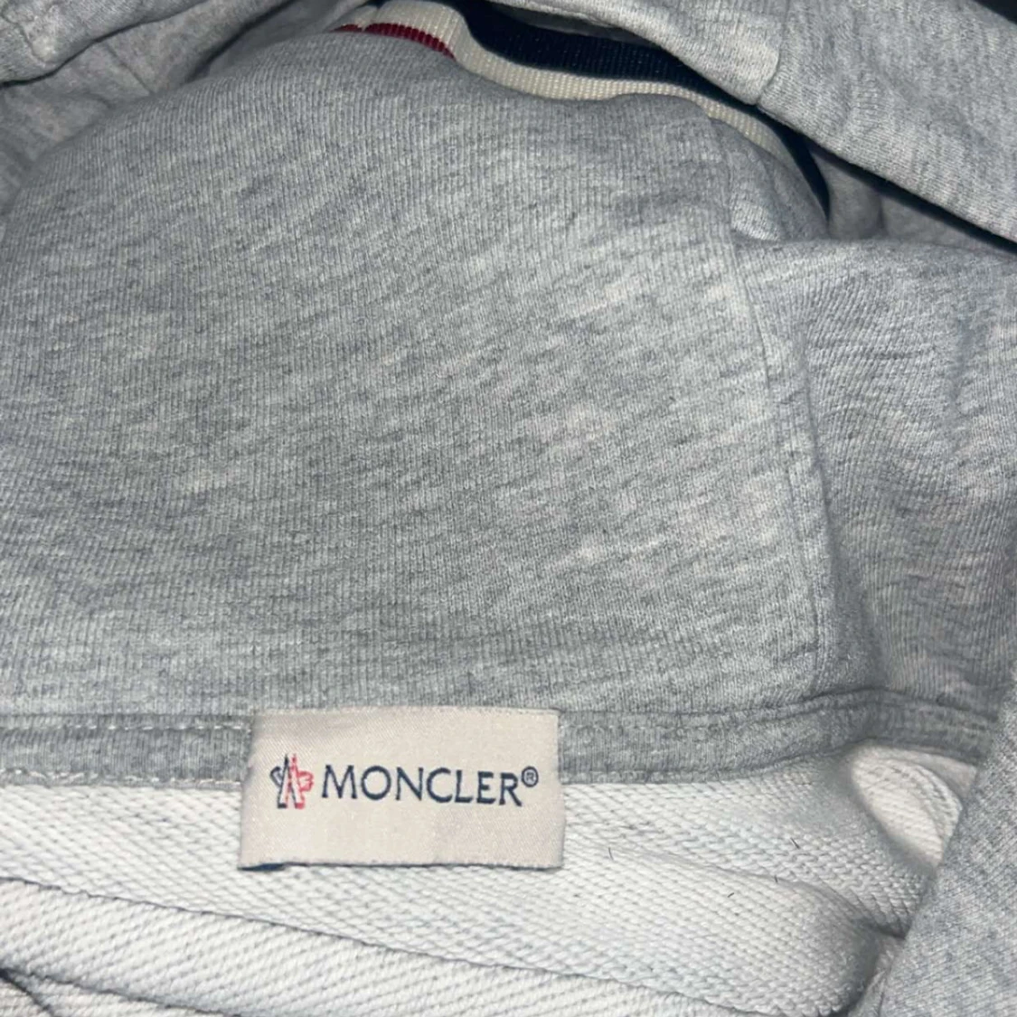 Grå Moncler hoodie med huva - 3