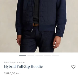 Mörkblå hoodiejacka Polo Ralph Lauren - Snygg mörkblå hoodiejacka från Polo Ralph Lauren med quiltad front, dragkedja och huva med snörning. Jackan har broderad logga på bröstet och ribbade muddar. Perfekt för dig som gillar stilren och sportig look.