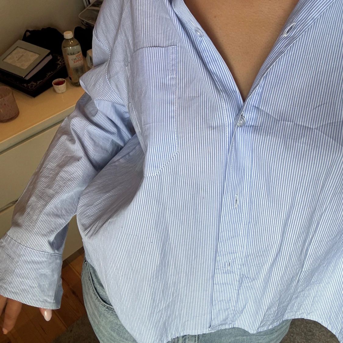 randig oversized skjorta - 2