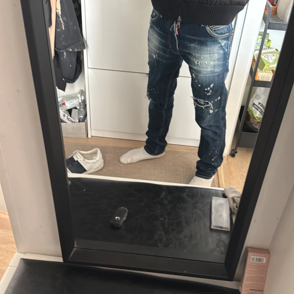 Dsquared2 blå jeans med slitningar - 4