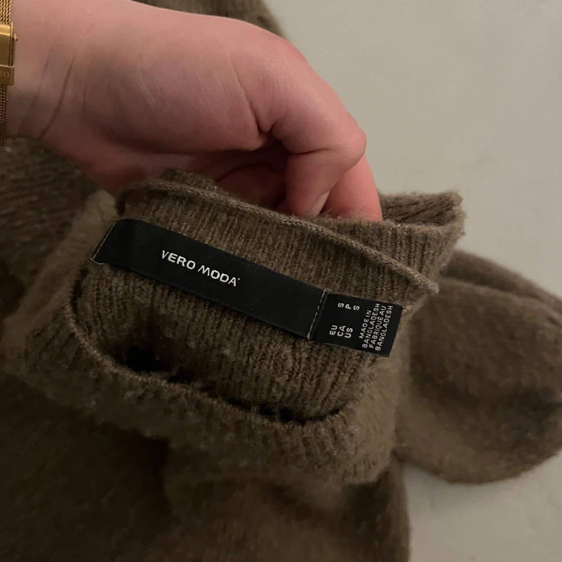 Brun stickad tröja från Vero Moda - 1