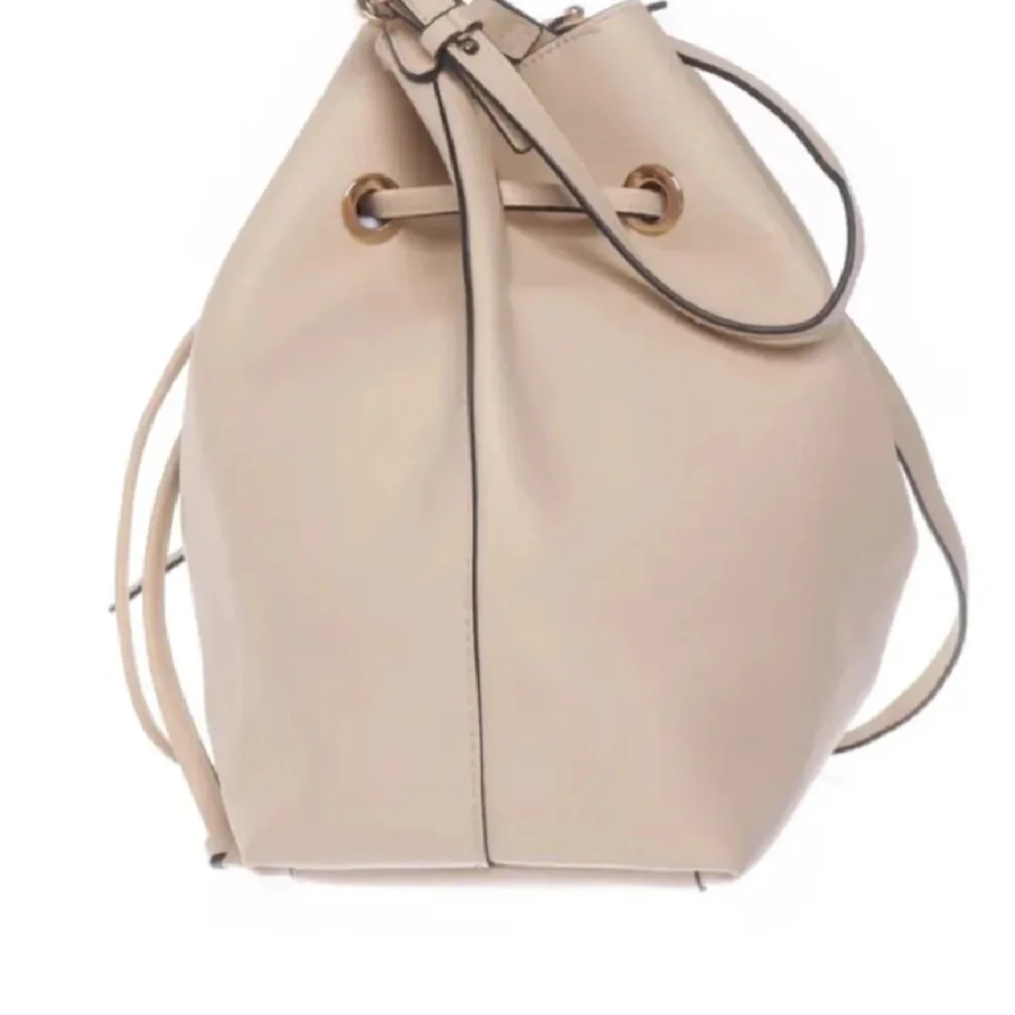 Beige axelväska med knyt - 2