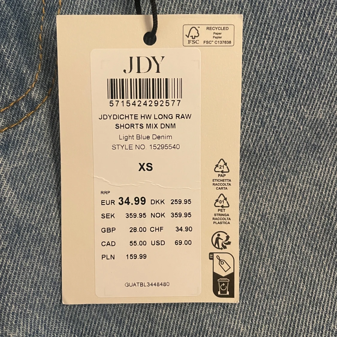 Ljusblå jeansshorts från JDY - 2
