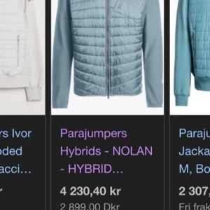Ljusblå hybridjacka från Parajumpers - Säljer en ljusblå hybridjacka från Parajumpers med quiltade partier fram och bak, huva och dragkedja. Jackan har långärmade ärmar i ett stickat material och klassisk logga på axeln. Perfekt för lager-på-lager och snygg streetstil.